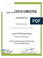 Idea Training Certificate