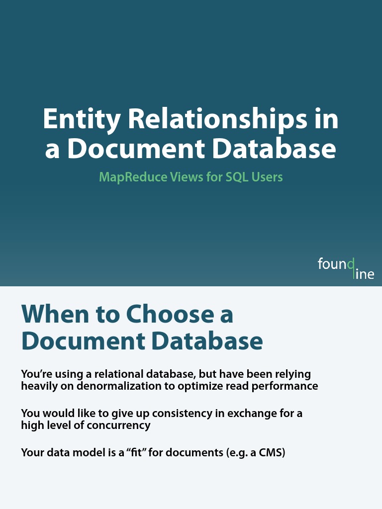 Entity Relationships in A Document Database: Mapreduce Views For SQL ...