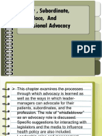 Chapter 6 Patients Subordinate Workplace and Professional Advocacy