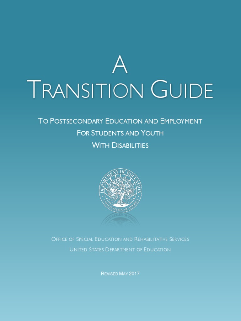 Postsecondary Transition Guide May 2017 PDF Individualized Education Program Supplemental