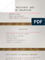 Data Recovery and Secure Deletion