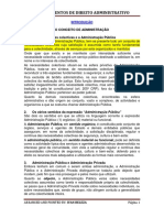 DIREITO ADMINISTRATIVO. Apontamentos PDF