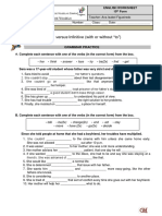 To+infinitive - Ing Form PDF