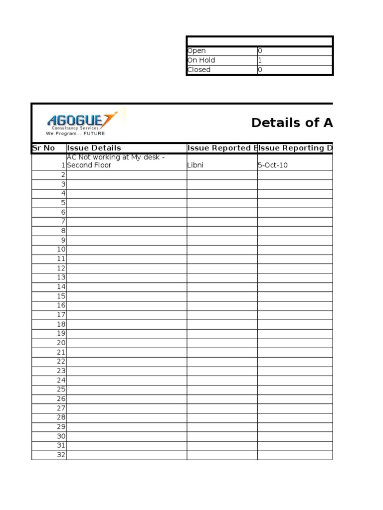 Admin Issue Details | PDF