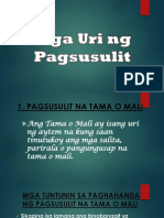 Feb Report Mga Uri NG Pagsusulit