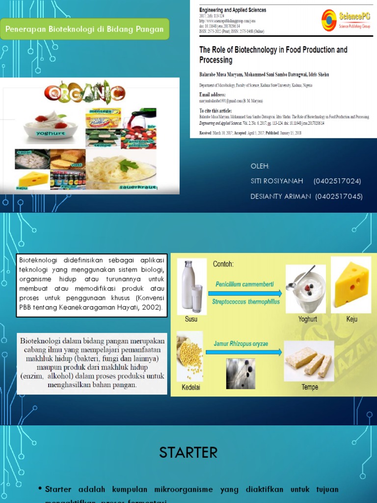 Ppt Penerapan Bioteknologi Di Bidang Pangan New Pptx