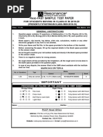 Reso-Fast Sample Test Paper: For Students Moving in Class-Ix in 2019-20