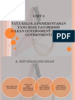 Pbak Unit 5 Usaha Kementerian Kesehatan Dalam Mewujudkan Clean Government & Good Government