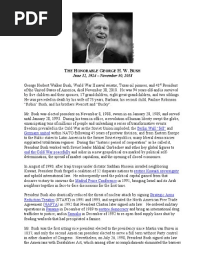 Official George H.W. Bush obituary