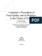 Consumer Perceptions of Food Quality