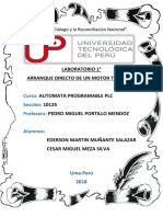 Laboratorio 1° Arranque Directo de Un Motor Trifásico.: "Año Del Diálogo y La Reconciliación Nacional"