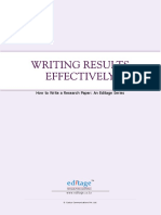 Writing Results Effectively