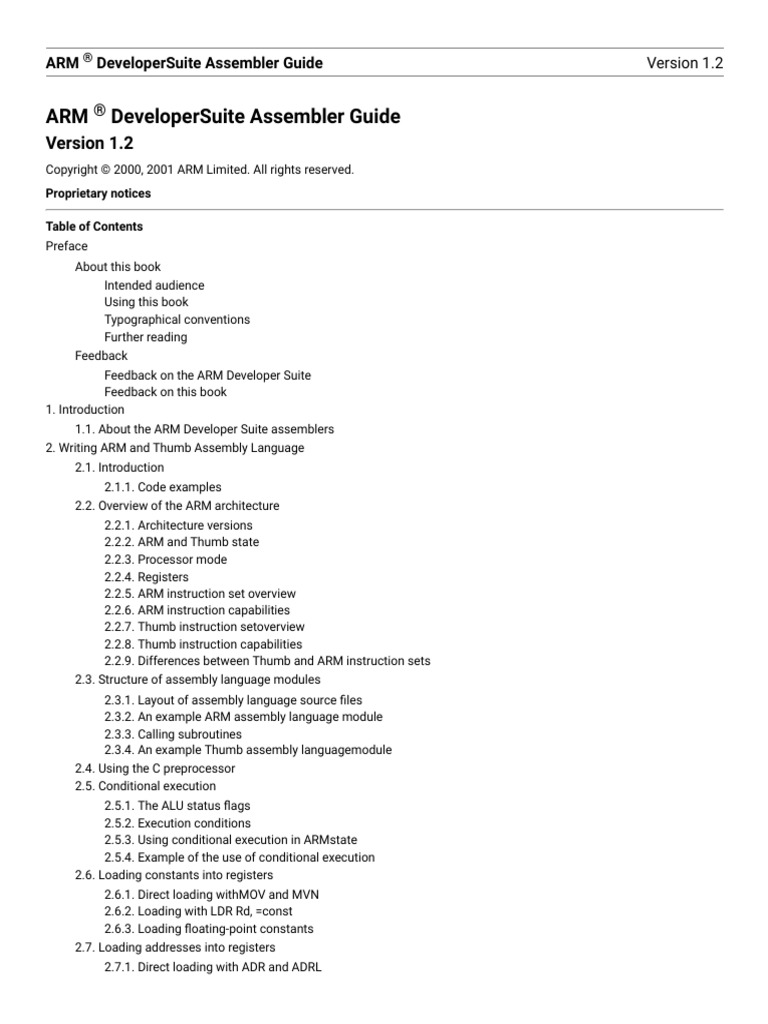ARM Information Center Download Free PDF Arm Architecture