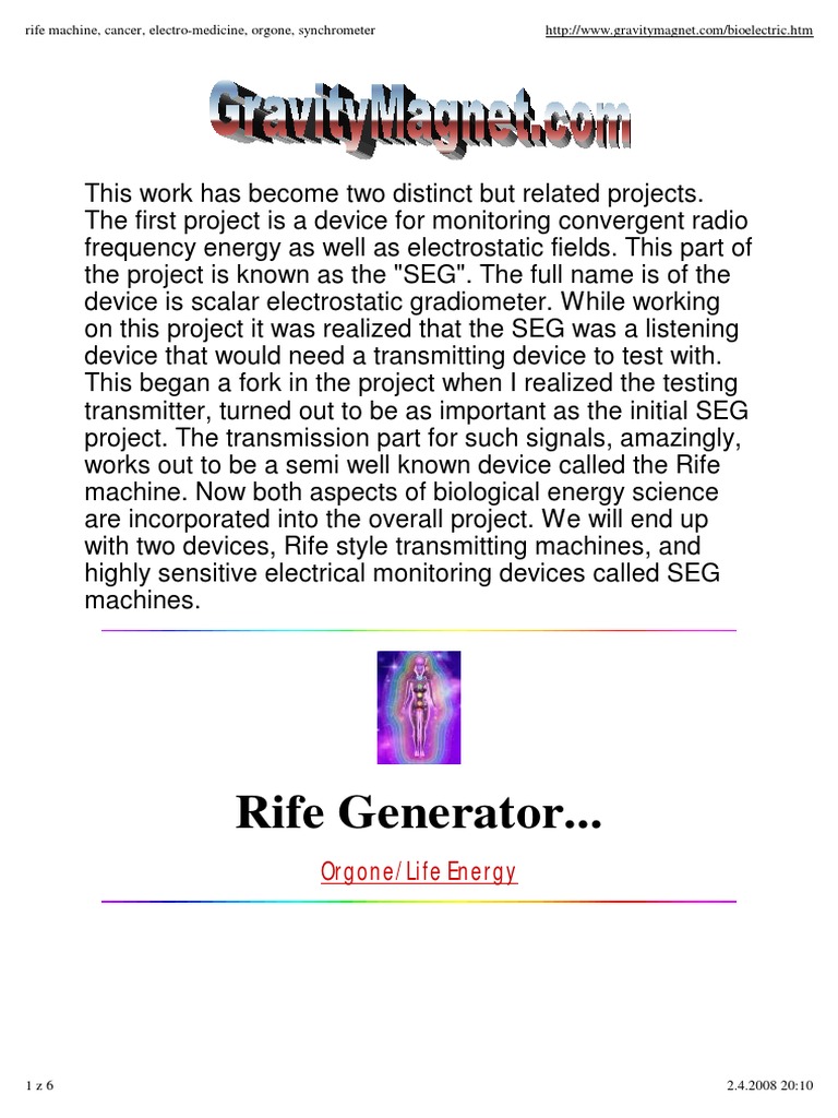 Rife Machine and Scalar Gradiometer Development | PDF | Amplifier ...