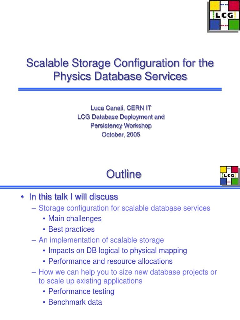 Scalable Storage for Physics DBs | PDF | Oracle Database | Scalability