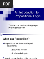 An Introduction To Propositional Logic