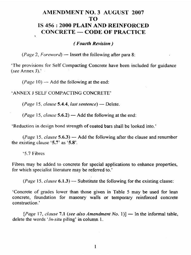 Is 456 - 2000 - A3 - 2007 PDF | PDF