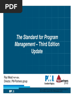 Slides 4 December Ray Mead - Standard for Program Management