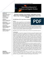 Seasonal variation of proximate composition of tuna fishes from Visakhapatnam fishing harbor, East coast of India