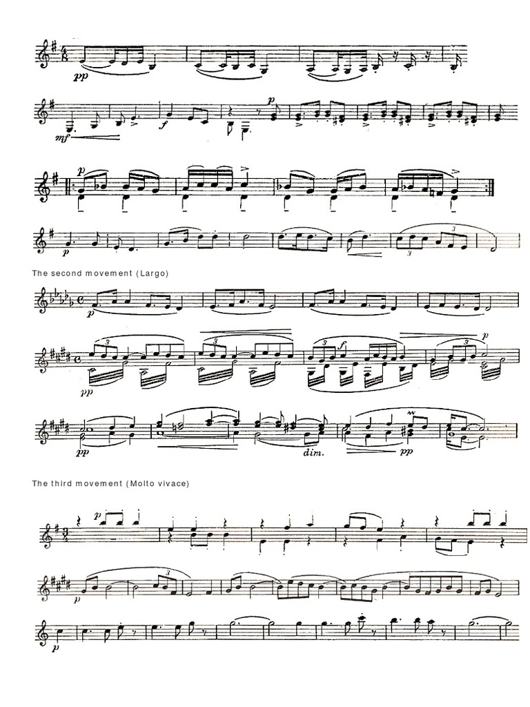 The Second Movement (Largo) | PDF | Musical Forms | Classical Music