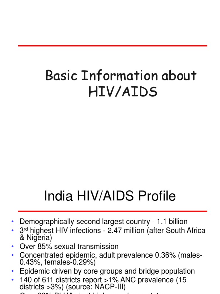Basic Information About Hiv/Aids | PDF | Hiv/Aids | Sexual Intercourse