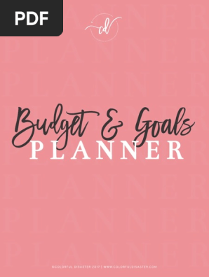 Budget Goals Printable Planner CD