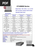 Ct-2080h 8 Bands 76w 4g Mobile Phone Wif Gps Uhf VHF Jammer