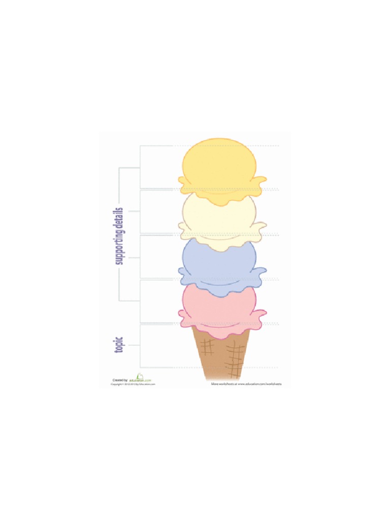 Ice Cream Graphic Organizer Comprehension PDF