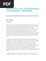 DESPUÉS DEL ARTE CONTEMPORÁNEO - ACTUALIZACIoN - ANACRONiA Dan Karlholm