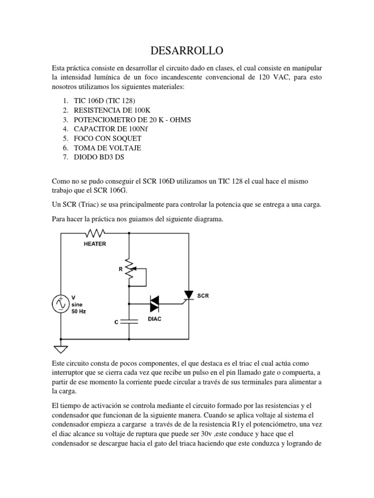 Desarrollo Practica SCR | PDF