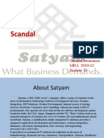The Satyam Scandal: Group 1 Current Awareness MBA 2010-12 Section B'