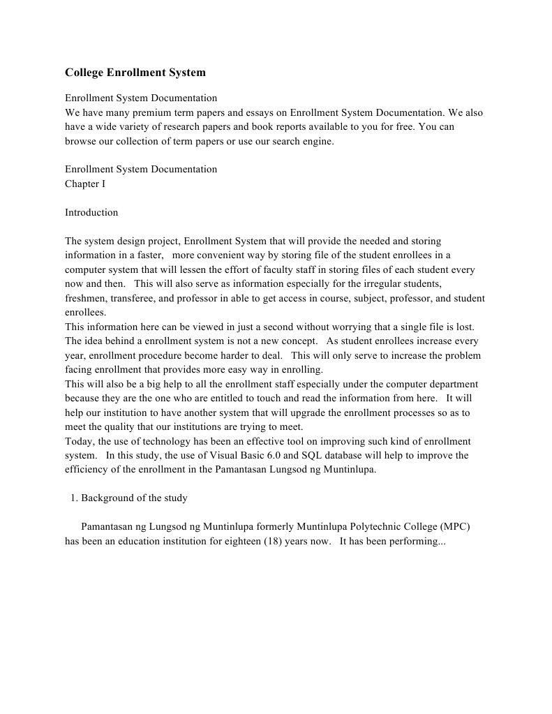 College Enrollment System2 | PDF | User (Computing) | Information ...