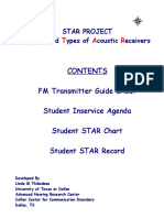 FM Transmitter Guide Sheet Student Inservice Agenda Student STAR Chart Student STAR Record