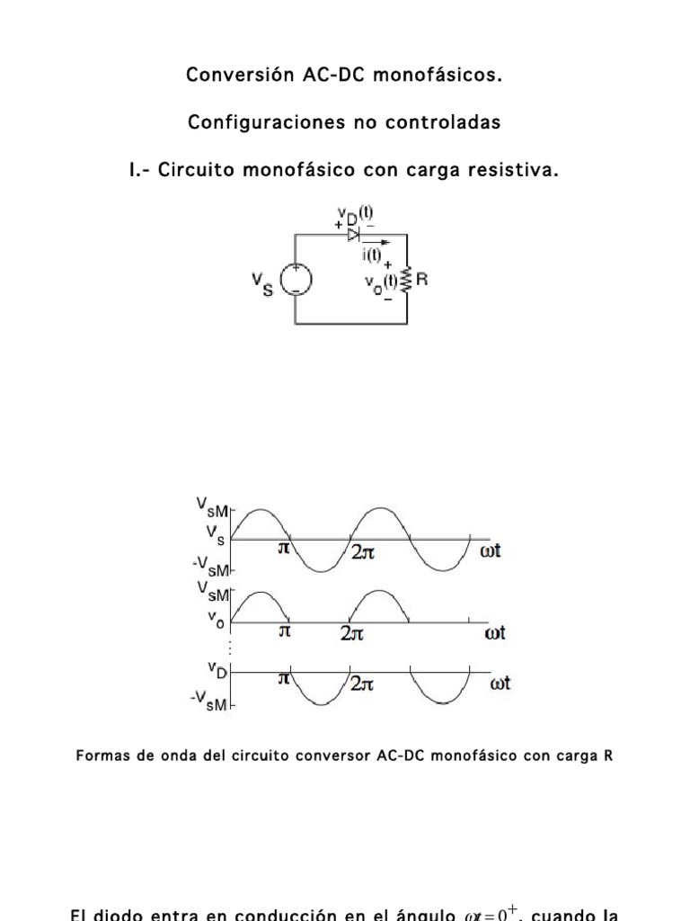 Conversor AC DC Rectificador Controlado. | PDF | Rectificador ...