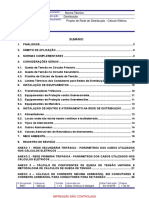 Projeto de rede de distribuição - cálculos elétricos