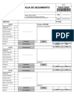 Hoja de Seguimiento: Procedencia Cite Remitente Referencia Adjuntos