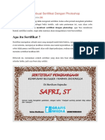 Cara Mudah Membuat Sertifikat Dengan Photoshop