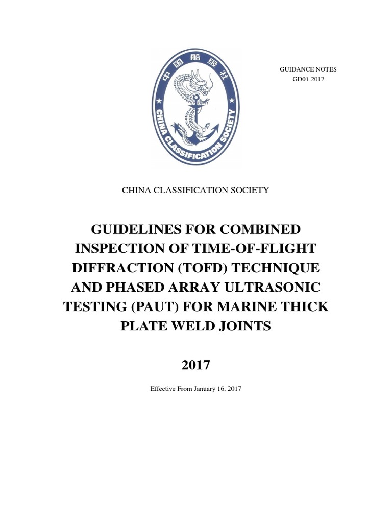 Guidelines For Combined Inspection of TOFD Technique and PAUT For ...