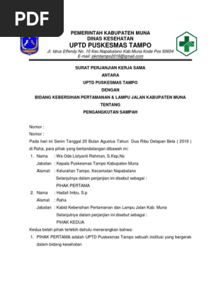 Mou Pengangkutan Sampah 3000000 tiga puluh ribu ribu rupiah.