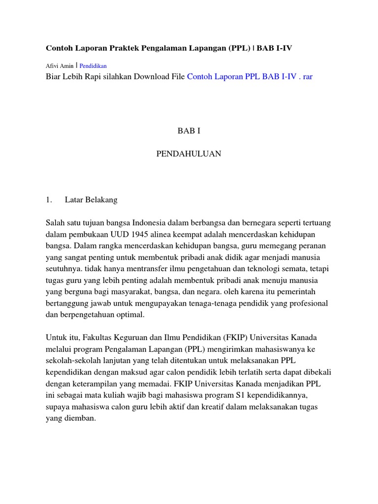 Contoh Laporan Praktek Pengalaman Lapangan.docx