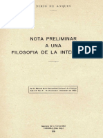 Nimio de Anquin - Nota Preliminar A Una Filosofia de La Inteligencia PDF