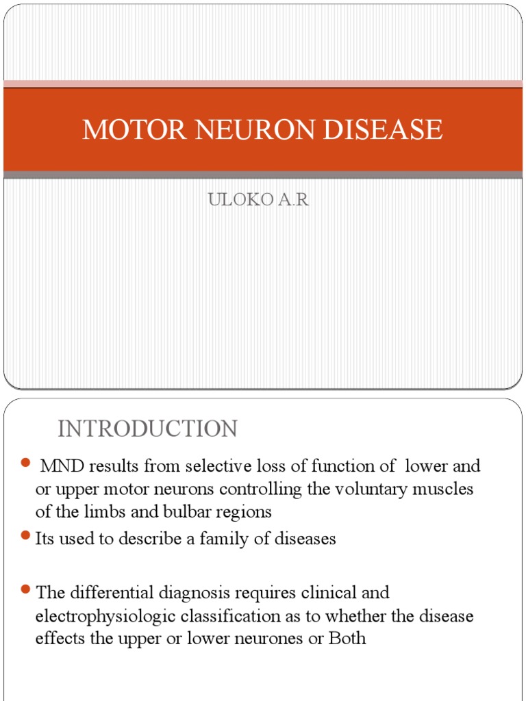 Motor Neuron Disease Overview and Classification | PDF | Epidemiology ...