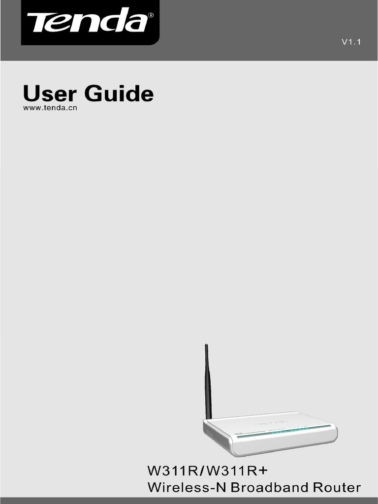 Manual Tenda Wireless-N Router w311r+ Old en | PDF | Wireless Lan | Wi Fi