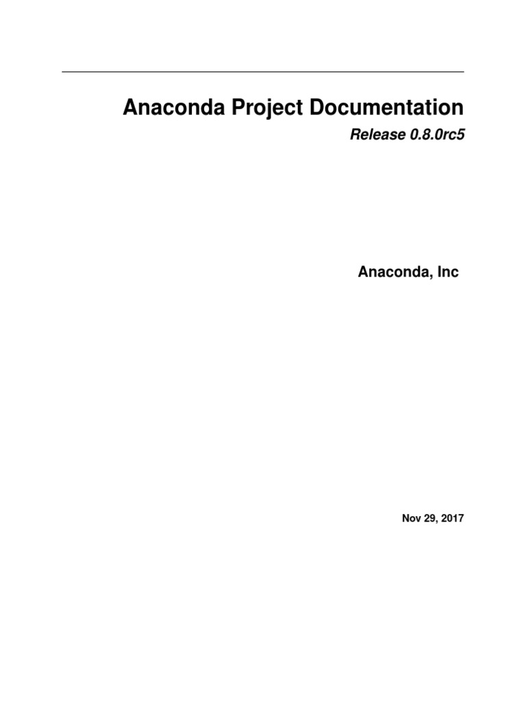 Anaconda Project PDF Command Line Interface Zip (File Format)