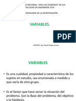 VARIABLES - METODOLOGÍA DE LA INVESTIGACIÓN