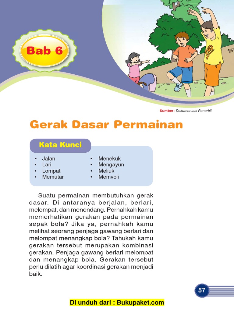 Penjaskes Mi Sd Kelas 3 Bab 6 Gerak Dasar Permainan Pdf