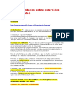 Mitos e Verdades Sobre Esteroides Anabolizantes