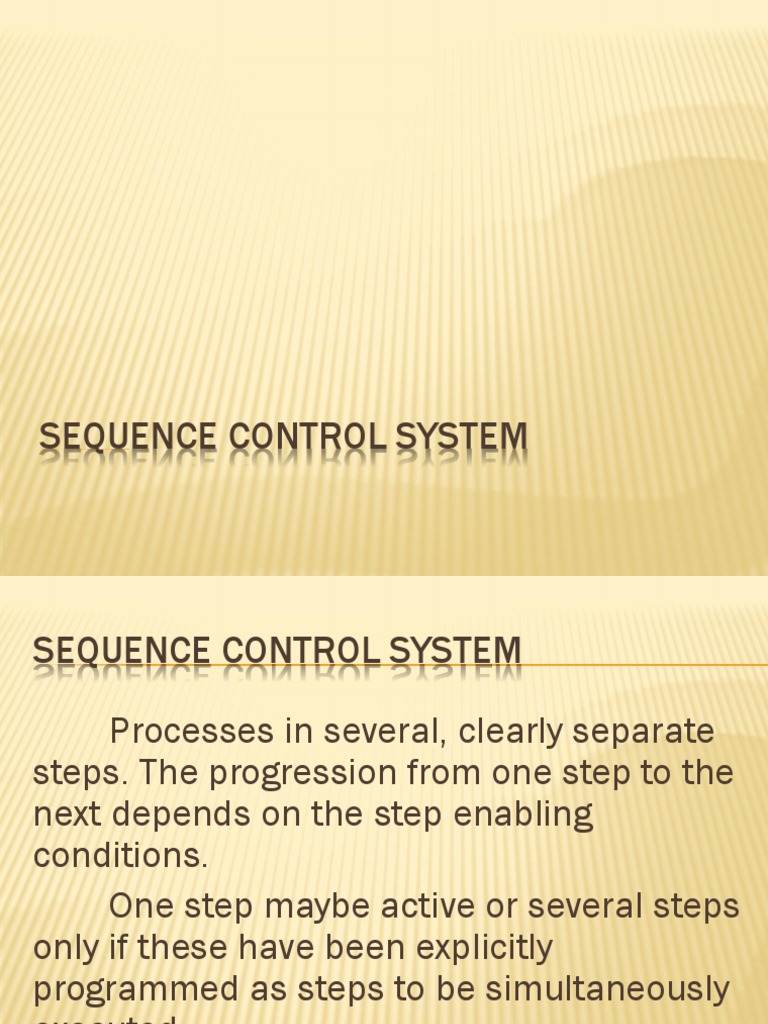 Sequence Control System PDF Control System Areas Of Computer Science
