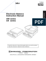 Electronic Balance Instruction Manual UW Series UX Series
