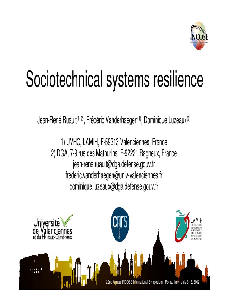 Resilience in Sociotechnical Systems | PDF | Psychological Resilience ...